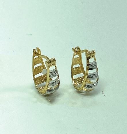 Brinco em ouro 18k amarelo e branco Green Gold