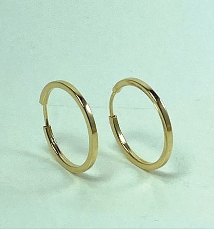 Brinco de argola em ouro 18k Green Gold