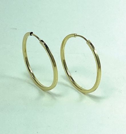 Brinco de argola em ouro 18k Green Gold