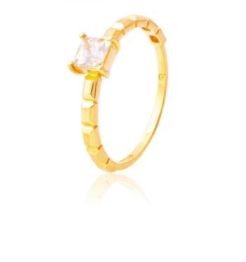 Anel em ouro amarelo 18k com topázio Brüner