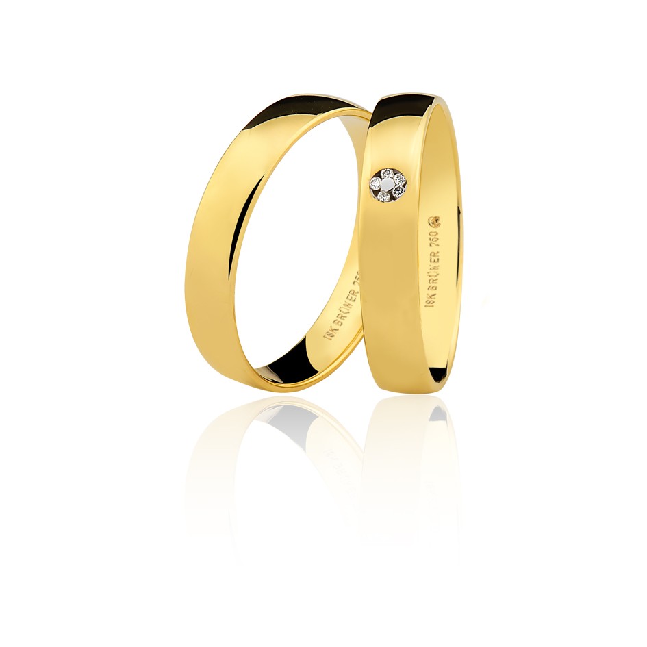 Aliança em Ouro 18k Brüner 