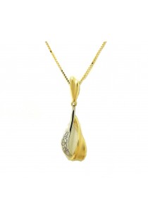 Colar em ouro amarelo e branco 18k com brilhantes Brüner