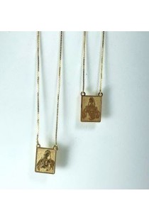 Escapulário corrente veneziana em ouro 18k DRW Joias