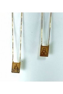 Escapulário corrente veneziana em ouro 18k DRW Joias