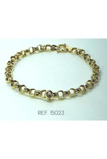 Pulseira de elo português em ouro 18k Green Gold