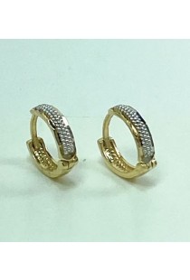 Brinco em ouro 18k amarelo e branco Green Gold