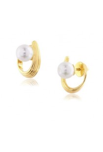 Brinco em ouro 18k com pérola Brüner