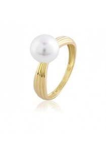 Anel em ouro 18k com pérola Brüner