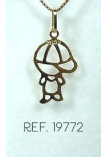  Pingente menino em ouro 18k Green Gold