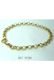 Pulseira de elo português em ouro 18k Green Gold
