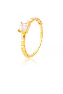 Anel em ouro amarelo 18k com topázio Brüner