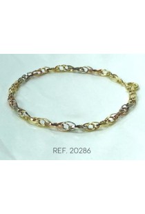 Pulseira de corda torcida em ouro amarelo, branco e rosé 18k Green Gold