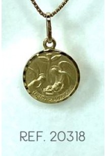 Pingente anjo da guarda em ouro 18k Green Gold