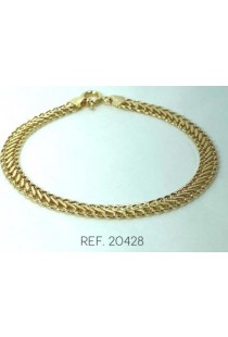 Pulseira de elo lacraia em ouro 18k Green Gold