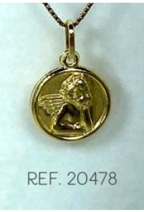 Pingente anjo da guarda em ouro 18k Green Gold