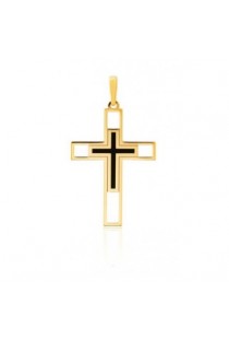 Pingente cruz em ouro 18k Brüner