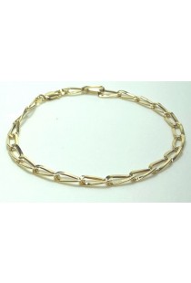 Pulseira de elo alongado em ouro 18k Classic