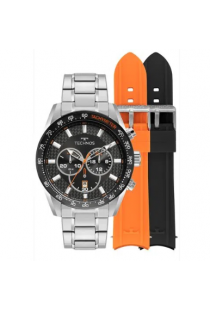 RELÓGIO TECHNOS TS CARBON  MASCULINO - JS25BBC/T1P PRATA
