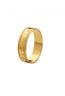 Anel O Senhor é meu Pastor em ouro amarelo 18k Emporium Aurum
