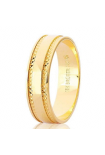 Aliança em ouro 18k Diamantada Brüner