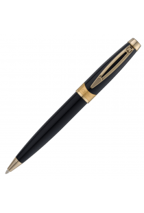Caneta Crown Personalizada Metal Picasso Gold Esferografica Preta