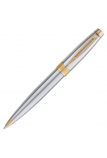 Caneta Crown Personalizada Metal Picasso Gold Esferografica Prata
