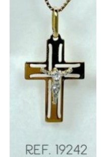Pingente Cruz em ouro amarelo e branco 18k Green Gold