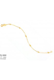 Pulseira Infantil Bolinha em ouro 18k - Estrela de Ouro