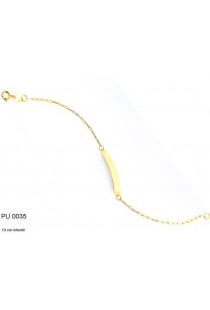 Pulseira Infantil Plaquinha em ouro 18k - Estrela de Ouro